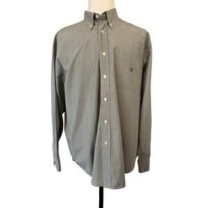 Duck Head Men’s Button Down Dress Shirt Size XL Pear Green Striped Cotton